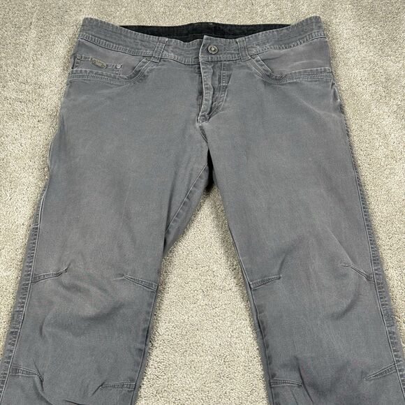 Kuhl Pants Mens 36x32 Gray Kanvus Jean Vintage Patina Dye Straight Leg Canvas - Picture 2 of 12